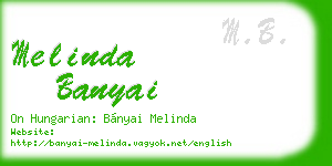 melinda banyai business card