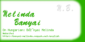 melinda banyai business card